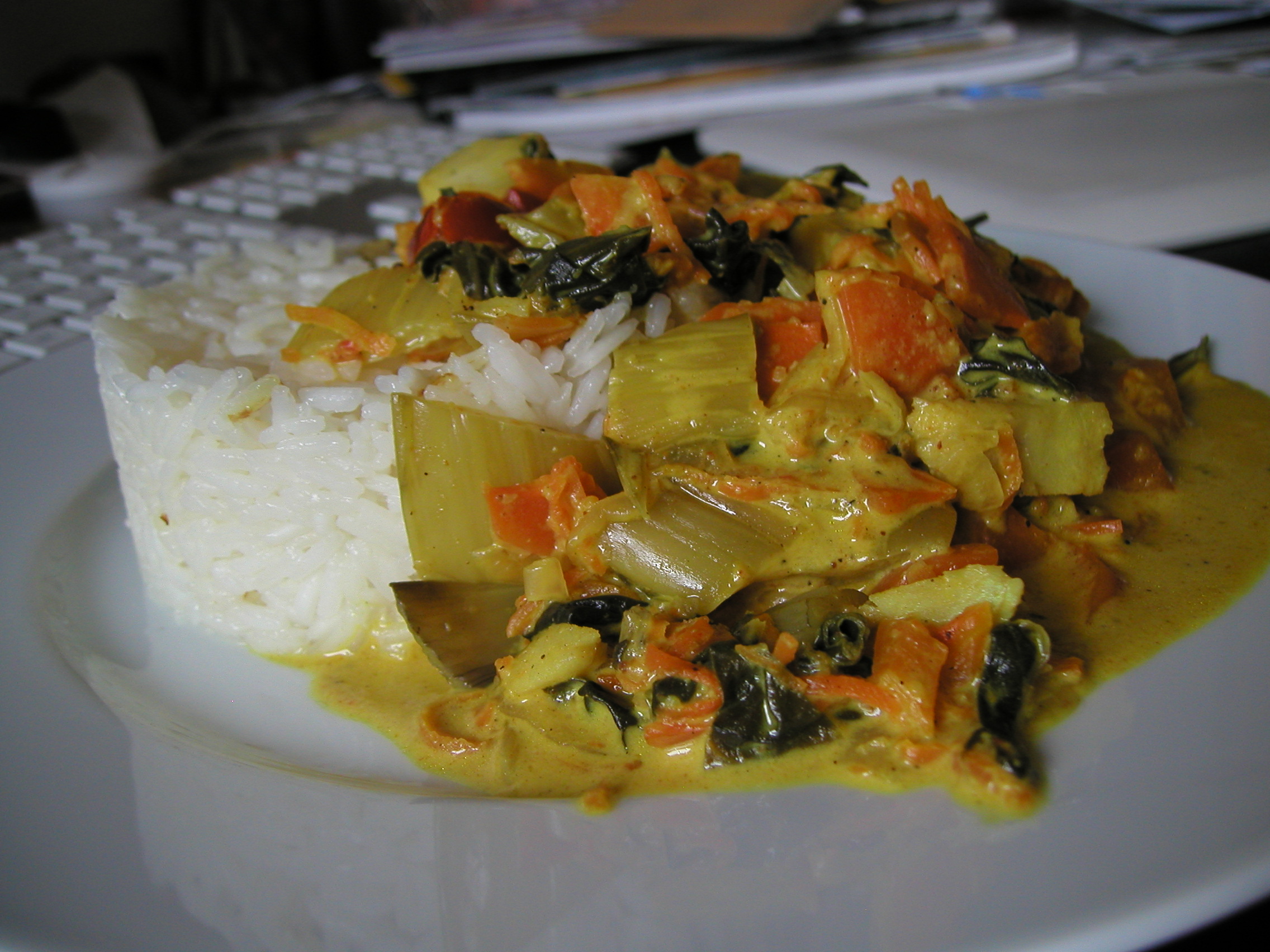 Mangold-Fisch-Curry mit Duftreis - Nekos Blog